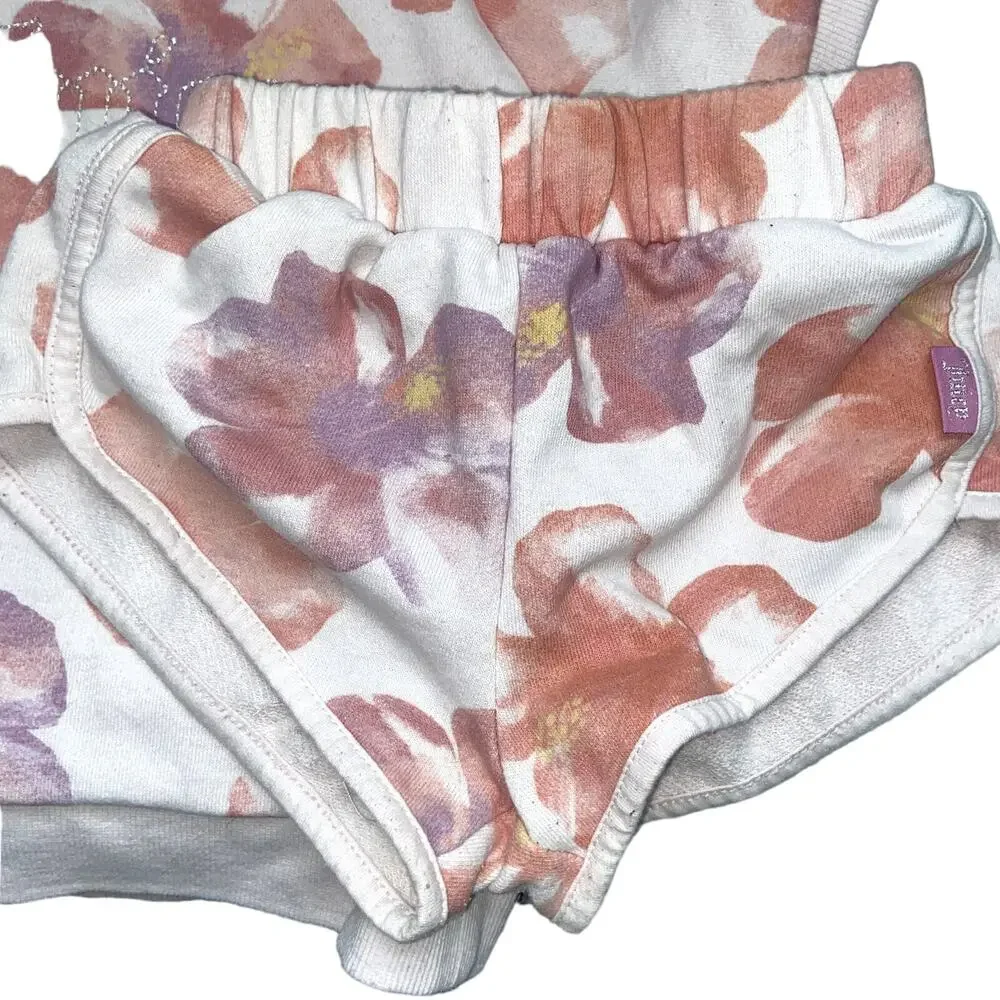 Juicy Couture Little Girls Floral French Terry 2 PC Shorts Set 5 !